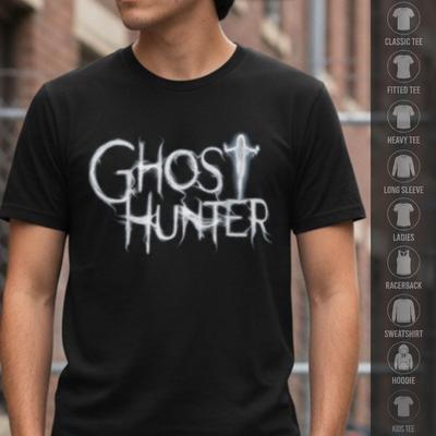Ghost Hunter T-Shirt | Paranormal Investigator Tee Unisex Supernatural Shirt | Gift for Ghost Lovers, Unisex Ladies Long Sleeve Hoodie Kids
