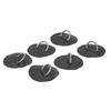 6pcs Inflatable Boat Kayak D  Pad Patch Marine Fixed Buckle with Elastic Bungee Cord(Black )