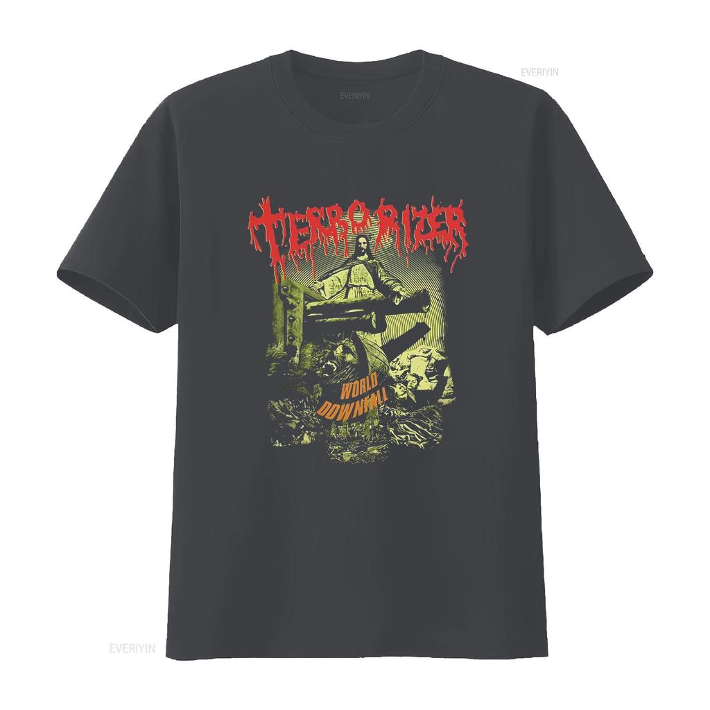 Terrorizer Band World Downfall For Fan T Shirt All Size Vintage Slightly Graphic Casual Fashion Soft Designer Clothes