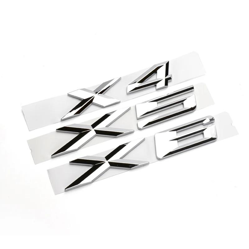 3D Car Letters Trunk Badge Sticker For BMW X1 E84 F48 X3 E83 G01 F25 X4 F26 G02 X5 E53 F15 E70 X6 E71 F16 Emblem Logo Lettering BV7