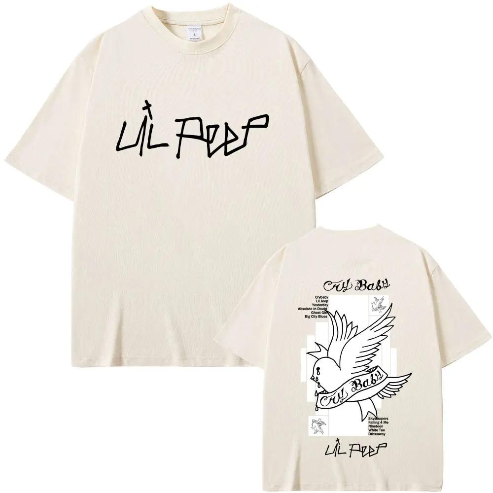 Lil Peep Crybaby Graphic Tee Emo Rap Merch Hip Hop Vintage Oversized Unisex Cotton Comfortable Fashion Women And Men Tshirts