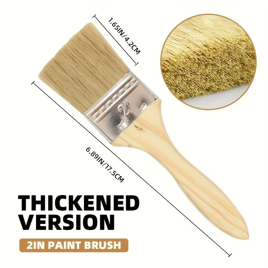 10pcs nylon brushes, short wooden handle art paint brushes, watercolor brushes, wall brushes, art brushes, cleaning tools