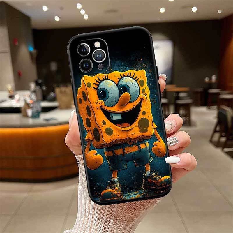 Cartoon SpongeBob Phone Case for Motorola Edge 60 60s 70 G86 G56 G54 E14 G04S G45 G54 G64 X30 X40 X50 S30 S50 Pro Power Tylus