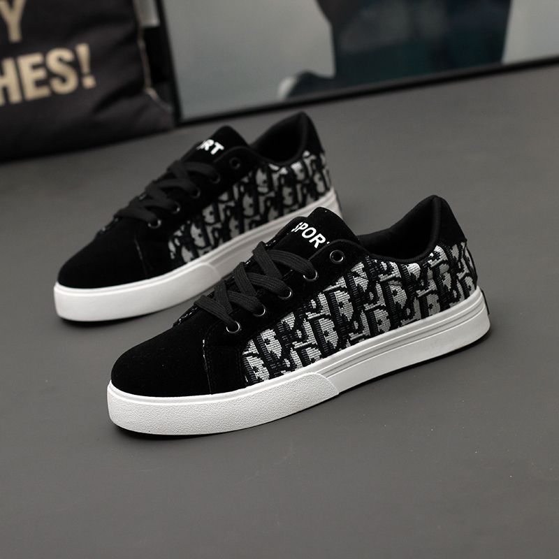 Trendmarke Herrenschuhe 2025 Frühling und Sommer neu weichsohlige Retro-Canvas-Schuhe vielseitiger Spirit Guy Sport- und Freizeit-Board-Schuhe