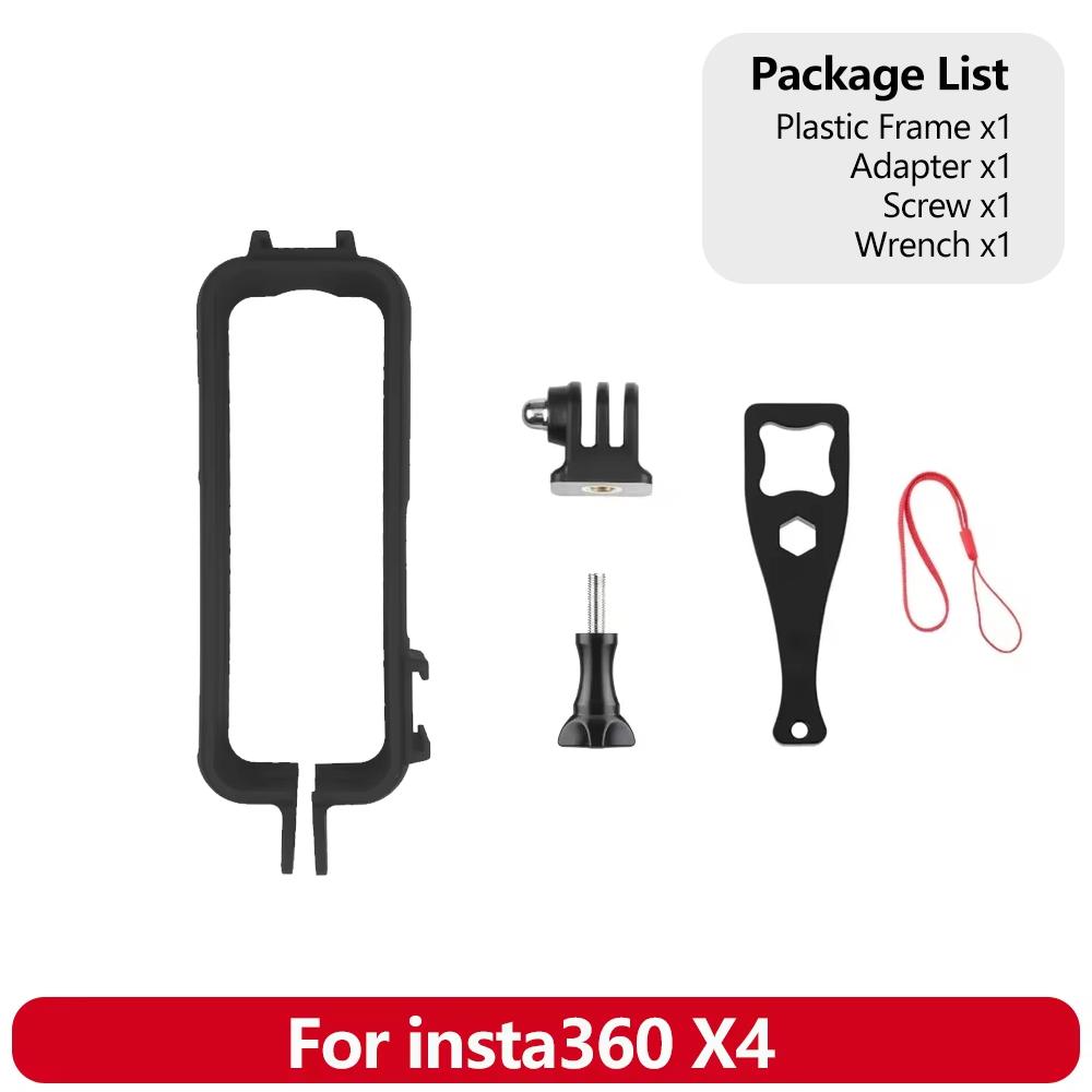 Accessories for Insta360 X4 Silicone Case Lens Cap Frame Mount Lanyard Pouch Holder Screen Protectors Action Camera Parts Bundle