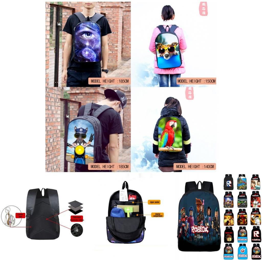 Stylish Roblox Backpack With Multicolor Design And Large Capacity For School Use