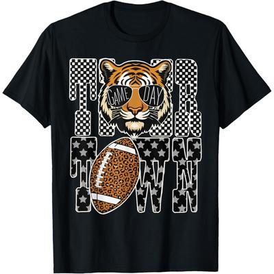 Tiger Town Leopard Football Game Day For Men T-Shirt