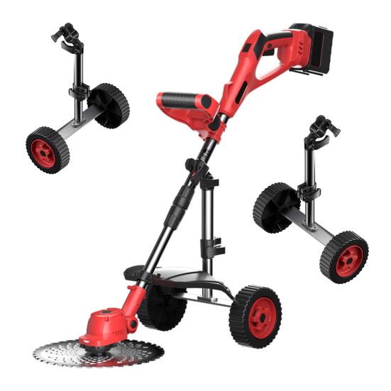 Weed Wacker Auxiliary Wheels Adjustable Height Lawn Mower Attachment Wheels Walk Behind String Trimmer Wheels for Easy Push Weed Trimmer