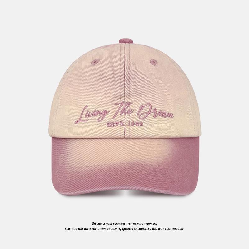 

Бейсболка с градиентной вышивкой, XL с широкими полями, глубокий мягкий верх, стиль «утиный нос», подходит для большой головы, дизайн, стройнящий лицо