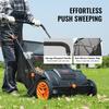 Push Lawn Sweeper, 21-inch Leaf & Grass Collector, Strong Rubber Wheels & Heavy Duty Thickened Steel Durable to Use with Large Capacity 3.5 cu. ft.