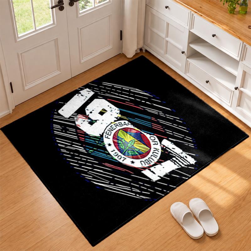 Fenerbahce Carpet Door Mat for Living Room or Bedroom Protective Mat Under Chair Office Decoration Christmas Gift Birthday Present