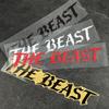 2pcs THE BEAST Motorcycle Stickers Waterproof for Motorcycle Helmet Fairing Fuel Tank Car Window Scooters Universal Vinyl Decals
