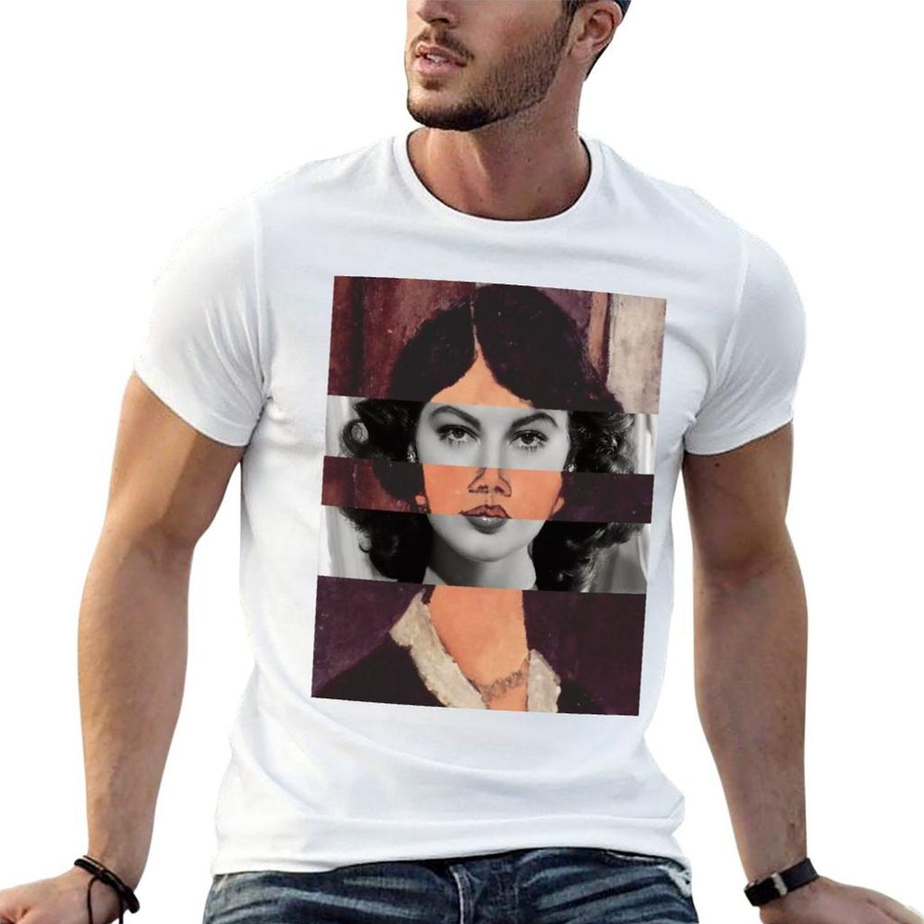 Modigliani Portrait of a Sitting Woman and Ava Gardner T-Shirt Work Wear Short Sleeve T-Shirt