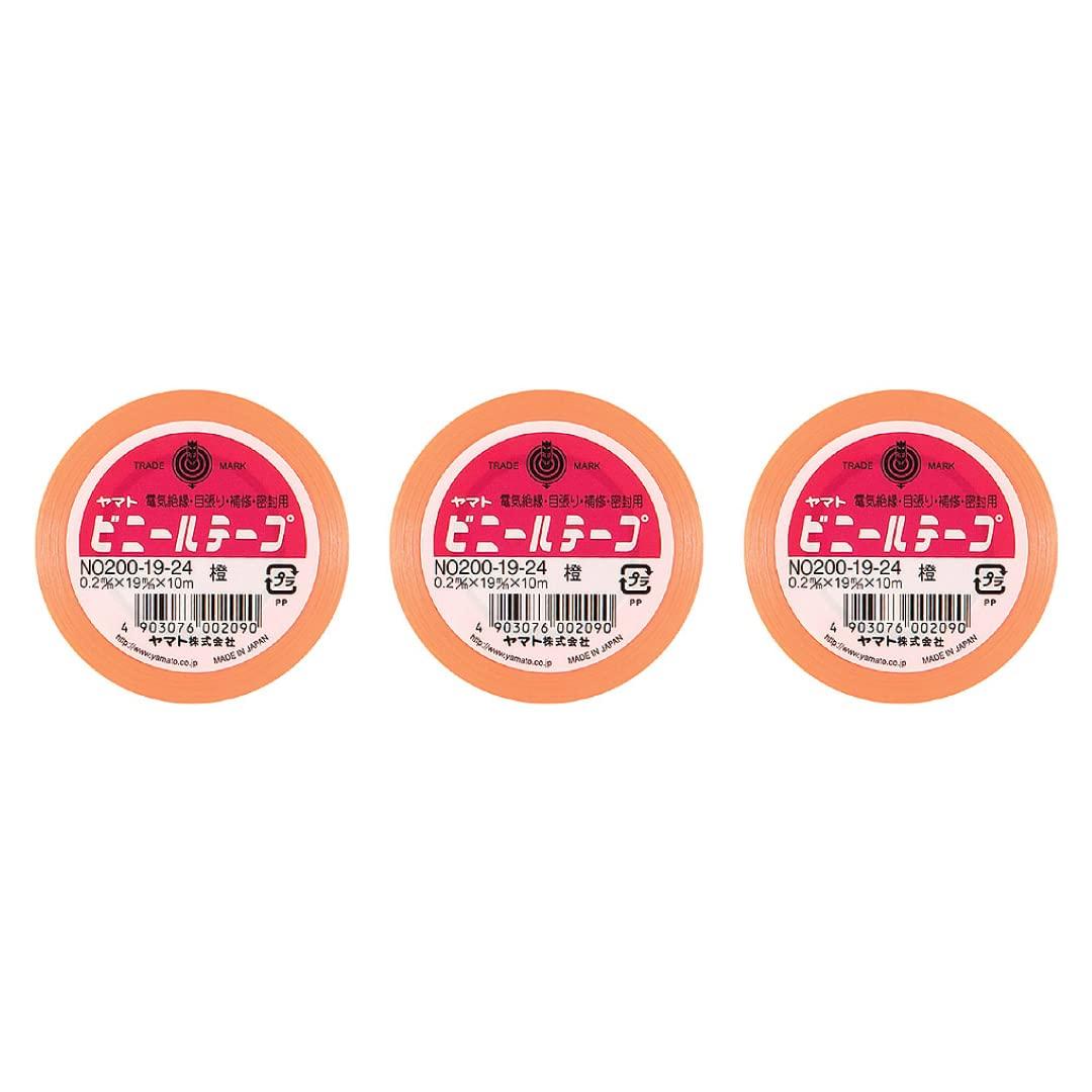 

Yamato Vinyl 19mm Set of 3 Tape, Wide, Orange, Rolls, No. 200-19-24 оранжевый
