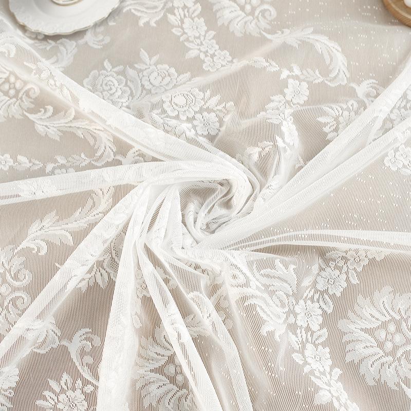 Small Fringed Lace Tablecloth Household Rectangular Dining Table Mat Coffee Table Decorative Tablecloth