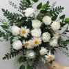 Silk Hanging Flower Garland for Wedding Aisle, T-Stage, or Ceiling Decor