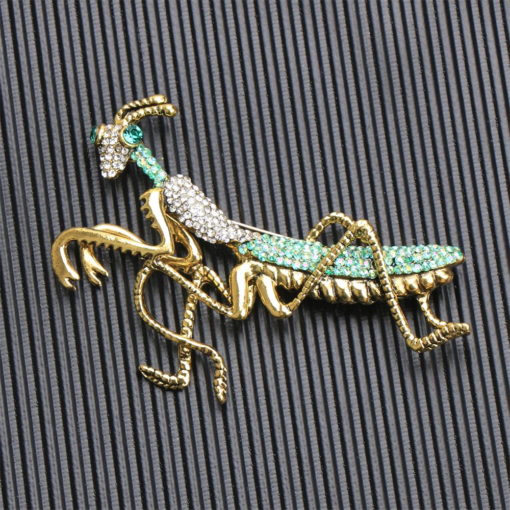 SKEDS Rhinestone Crystal Large Dragonfly Brooch Fashion Retro Insect Pin Coat Accessory for Women and Men Good Gift