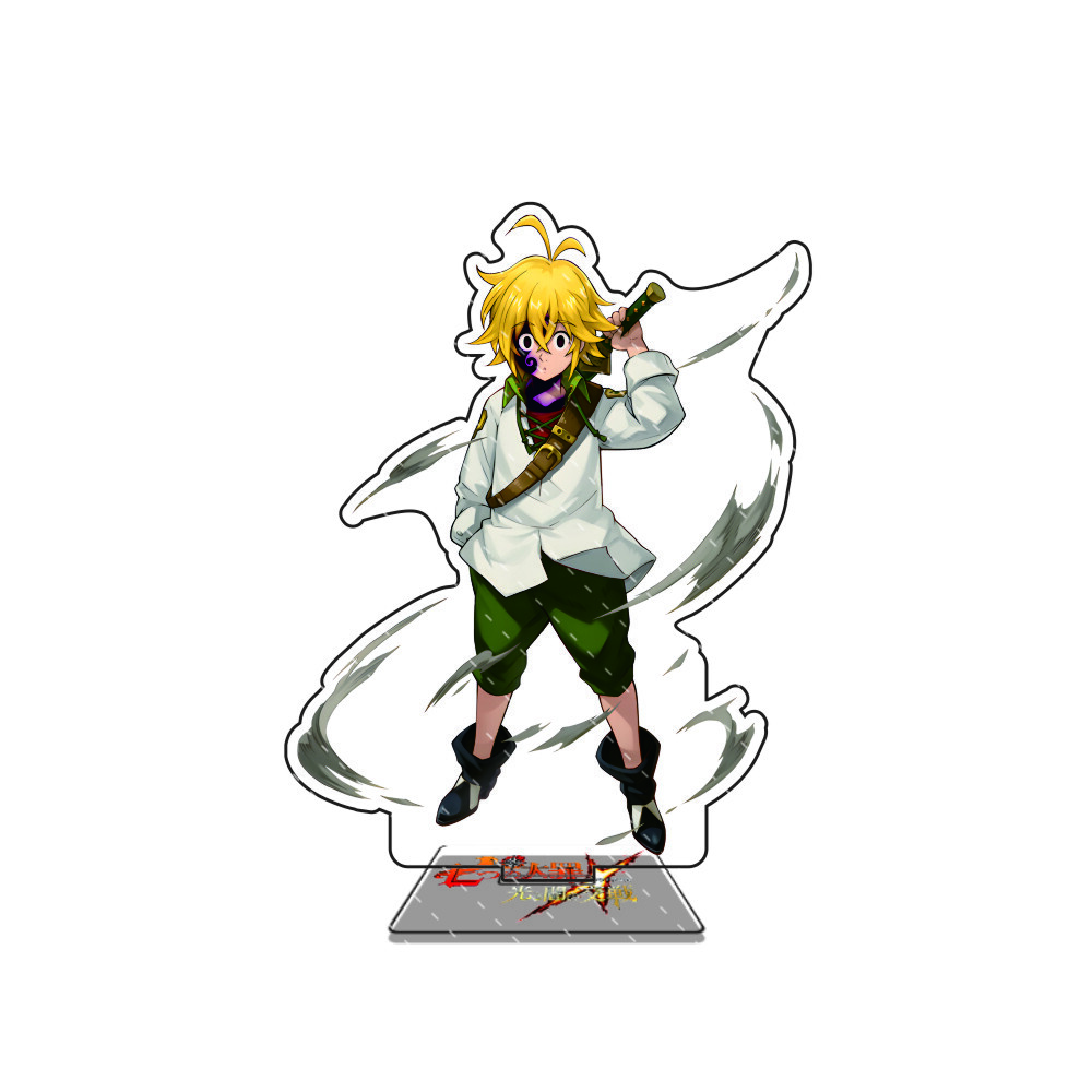 Anime Die Sieben Todsünden 15cm Acryl-Ständer Modellfigur Cosplay Plattenhalter Topper Fans Weihnachts-Schreibtisch-Dekoration Geschenk