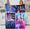 K-POP Dämonenjäger Thema Flanelldecke, Heiße Anime-Print Überwurfdecke, Fan-Geschenkdecke, Lässige Warme Decke