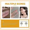 Golden Dancer Figure Earrings For Women Daily Wear Craftsmanship 0.67x0.51 Inches 4 Pairs