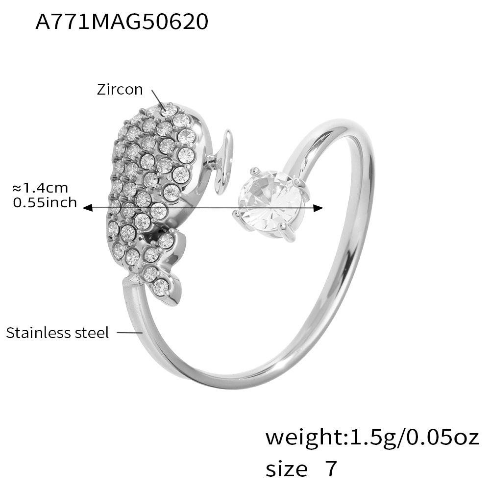 Qiong Yao 18K Gold Zircon Geometric Open Band Ring, Thin Design, Elegant Pinky Ring. Size 7