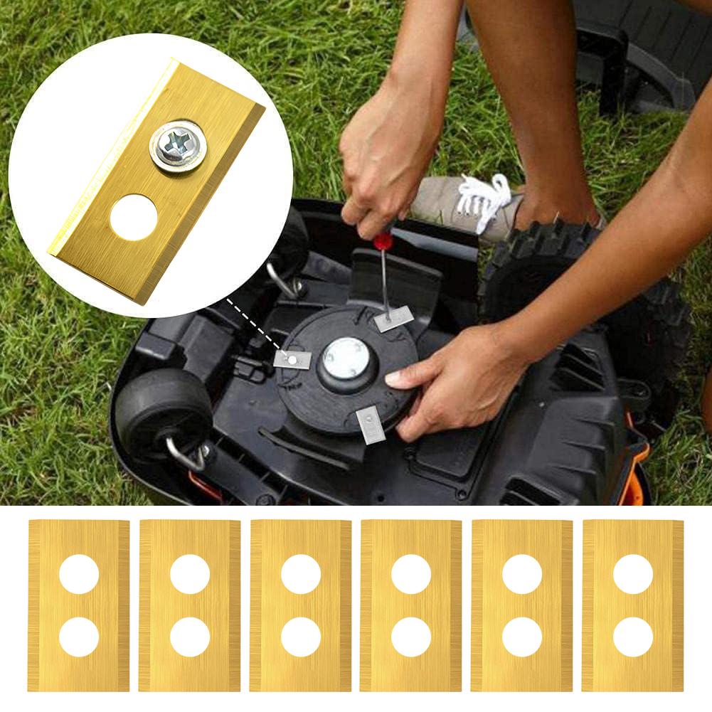Lawn Mower Blades for Mammotion Luba Robot Double Hole Mower Blades Stainless Steel Mower Blade Set 0.6MM Lawn Mower Supplies