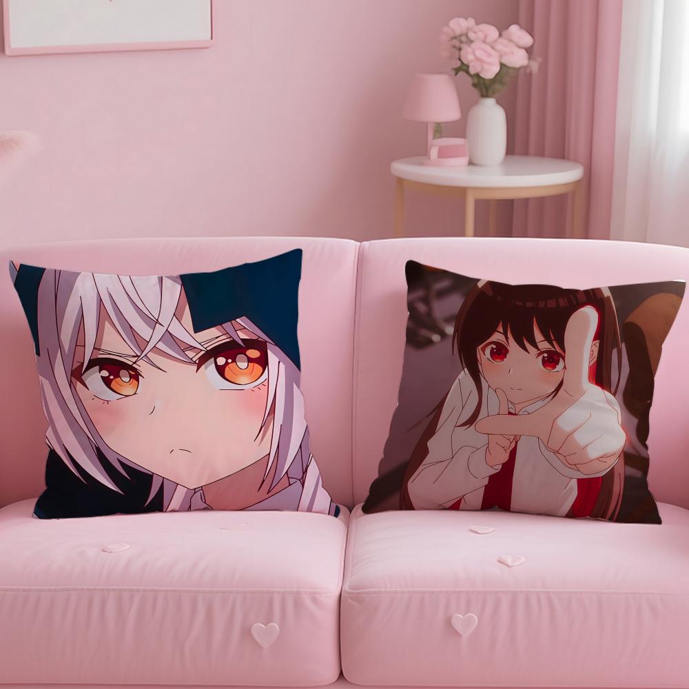 anime Tune In to the Midnight Heart Cushion Cover Soft EasyWash Pillow Case Versatile for Couch Bed Travel and Office