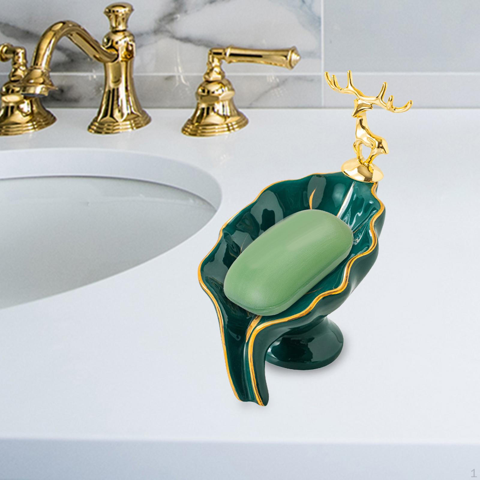 Shape Self Draining Soap Dish Holder, Easy Clean, Box