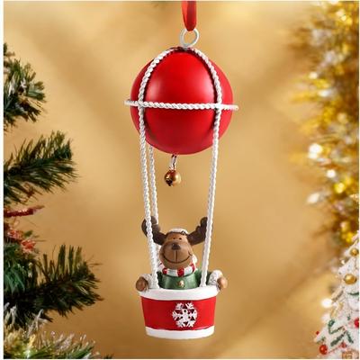 1Pc Christmas Santa/Snowman/Elk Hot Air Balloon Ornament Xmas Hanging Decor