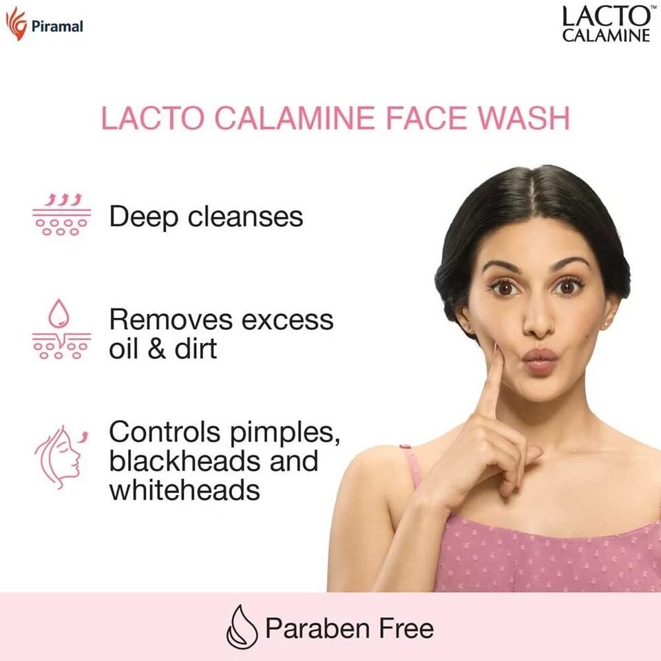 Lacto Calamine Daily Facewash With Kaolin Clay And Vitamin E, Niacinamide 100ml