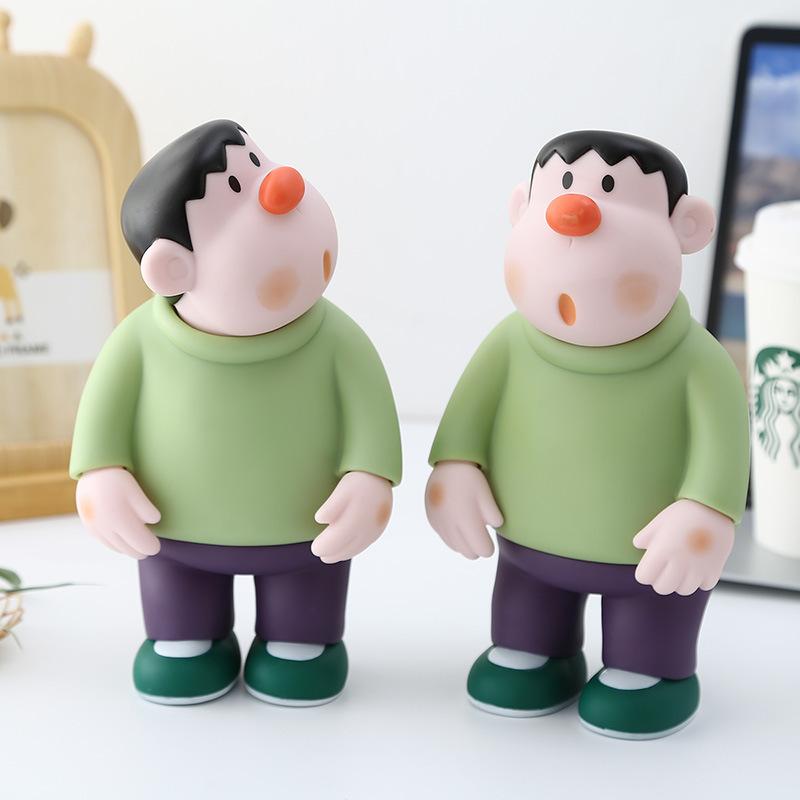 Takeshi Gouta Doraemon Toy Model Doll Pvc Material Decoration Durable Design