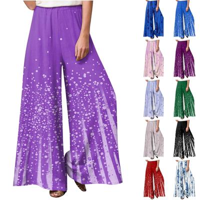 Damenmode Trend Bedruckte Casual Loose Street Gerade Beinhose
