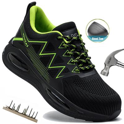 Arbeitssicherheitsschuhe für Herren, atmungsaktive Arbeits-Sneaker, Stahlkappen-Schuhe, durchtrittsichere Sicherheitsschuhe, unzerstörbare Schuhe
