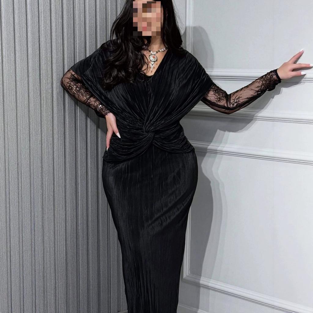 Fall Winter Women's Sexy Bodycon Lace Evening Dress for Party, European & American Style Evening Gown for Crossborder