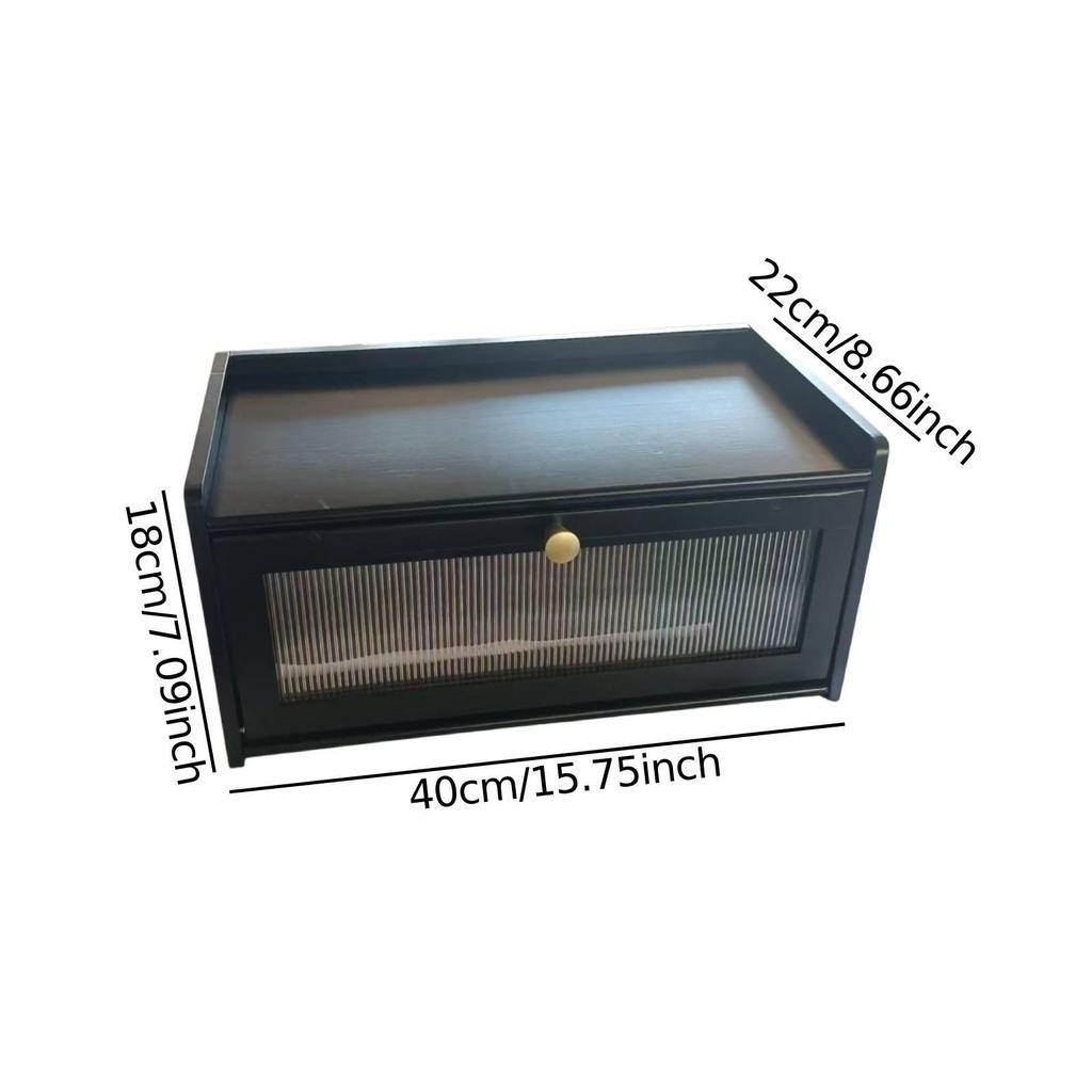 Bread Box Clear Front Versatile Kitchenware Accessory for Pantry Home Bakery Brown