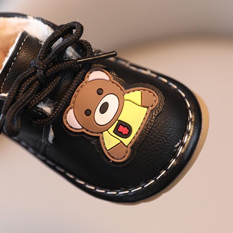 Baby Winterstiefel für Jungen & Mädchen im Alter von 1-3 Jahren Fleecegefüttert & Verdickt Weichsohlige Quetschschuhe für Kleinkinder