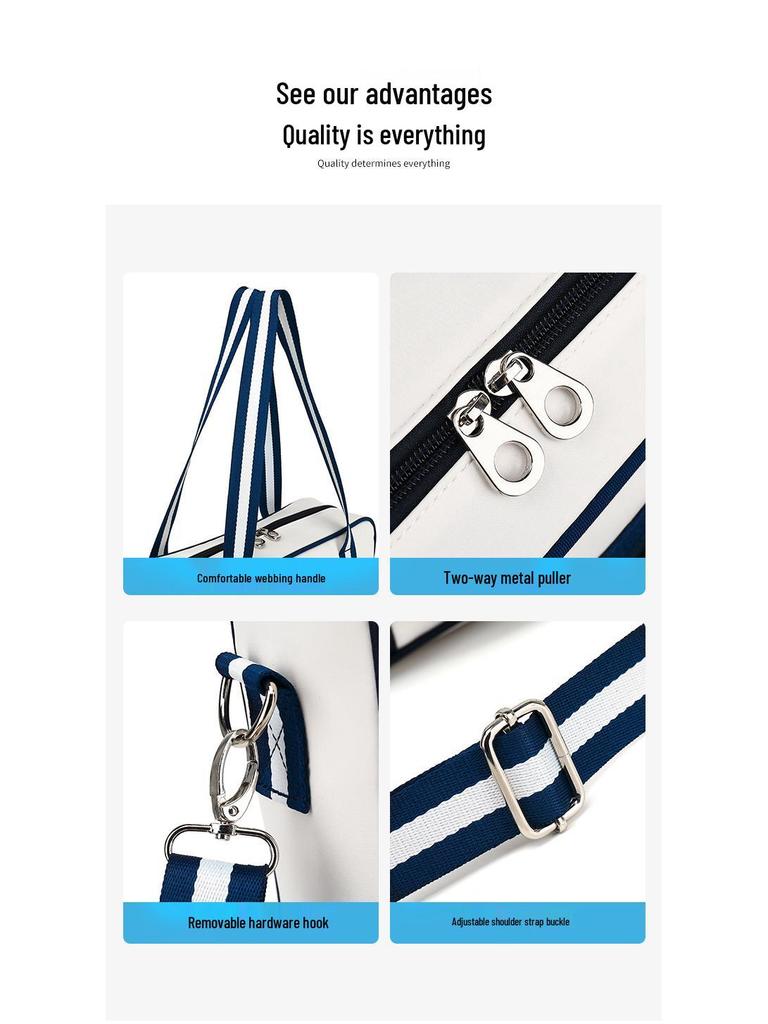 Korean Style Multifunctional Tennis & Badminton Racket Bag for Men and Women - Handheld, Shoulder, and Crossbody Options