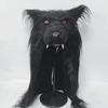 Black Wolf Headgear Latex animal mask  Plush one-piece cosplay Halloween costume props