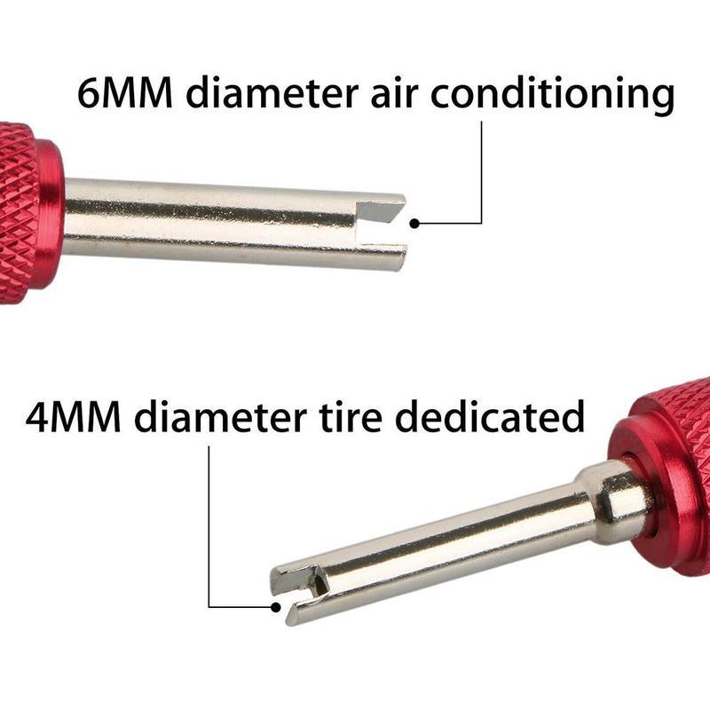 4 Pcs/set Universal Car Tire Valve Core Stems Removal Wheel Repair Double Head Tools Motorcycle Installation Wrench Tools