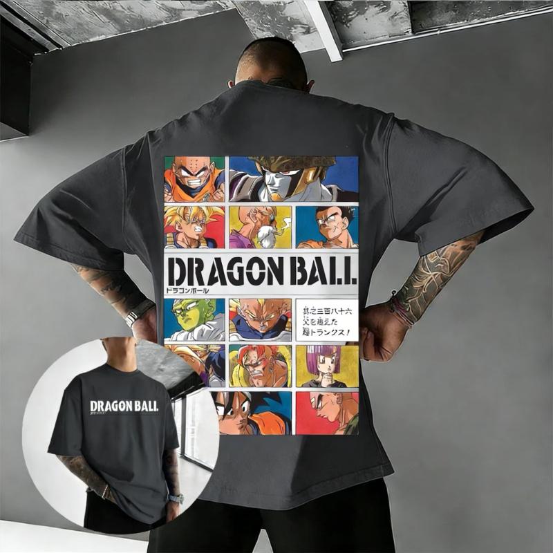 Dragon Ball Anime Graphic Tee Oversized Tshirt Men Women Cotton Vintage Goku Vegeta Print Summer 2026 Streetwear Casual Tops Y2k