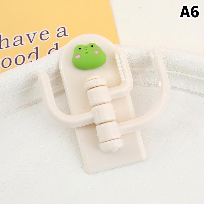 Niedliches Tier Kreativ Cartoon Bunt Drei Haken Spurlos Freies Stanzen Haken Wohnzimmer Schlafzimmer Drehbar Mehrzweckhaken