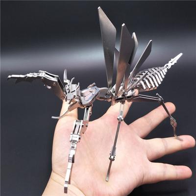 3D Puzzle Cartoon Mantis Metal Model Building Kit Adult Mechanical Animal Puzzle DIY Assembly Toy Children's Gift