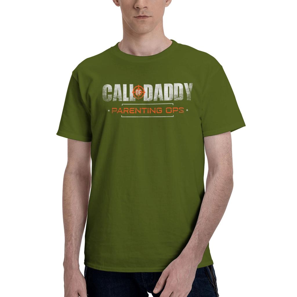 Men Women Gamer Dad Call of Daddy Parenting Ops Funny Father's Day Shirt Pure Cotton New Arrival Tee Shirts  Top Clothing