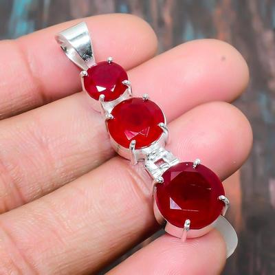Red Onyx Gemstone Handmade  925 Sterling Silver Jewelry Pendant For Her