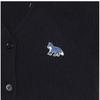 MaiSon KitSune Baby Fuchs Patch Rippstrick V-Ausschnitt Damen Strickjacke Ow00501kt1091