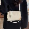 Summer New Fashion Soft Box Lock Women's Bag Solid Color Casual Shoulder Crossbody Armpit Hand Bag
