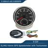 ELING Car 110mm GPS Speedometer 0-120K 0-200K 0-120M 0-160M with 8000RPM Tachometer with Red Backlight for Yacht Trucks 12V 24V