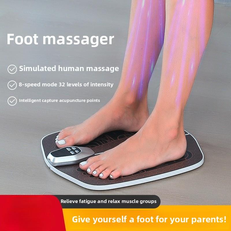Rechargeable EMS Foot Massage Pads Intelligent Pulse Therapy with 10 Oscillating and Stimulating Bottom Foot Therapy