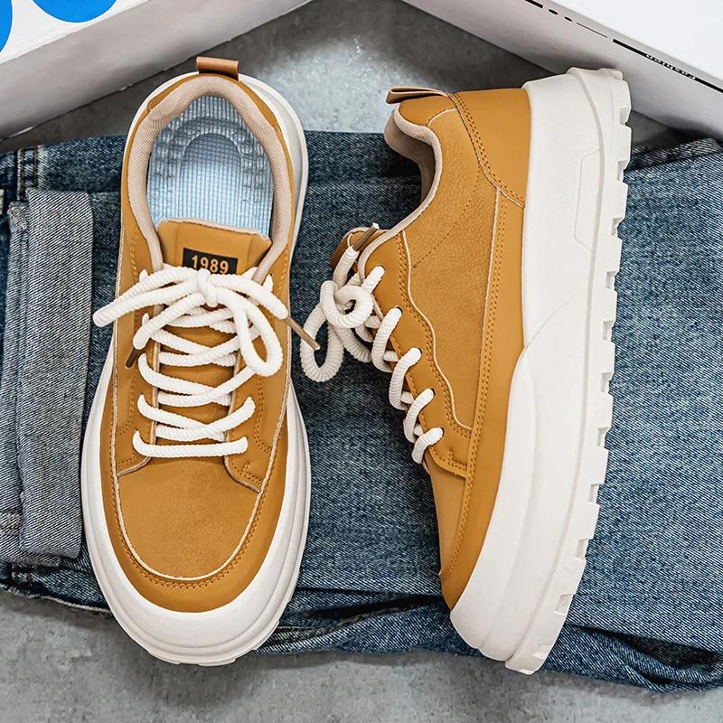 

Лоферы Новые мужские кроссовки Мужская спортивная и повседневная обувь Нескользящие Весенне-осенние Платформа Спортивная обувь Износостойкие 44 хаки