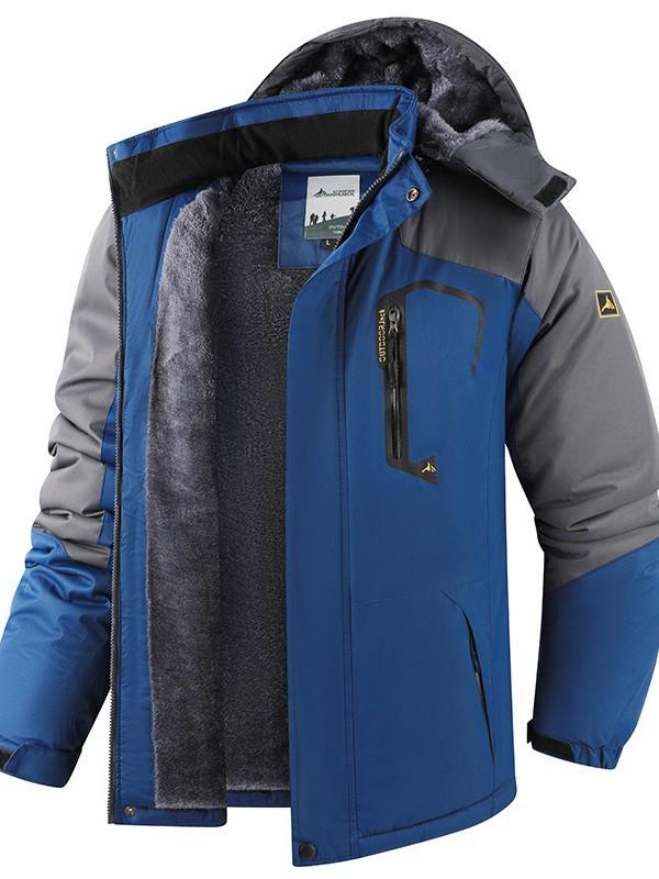Cross-Border Outdoor Windproof Plus-Size Fleece-Lined Winter Windbreaker Jacket for Skiing and Fishing